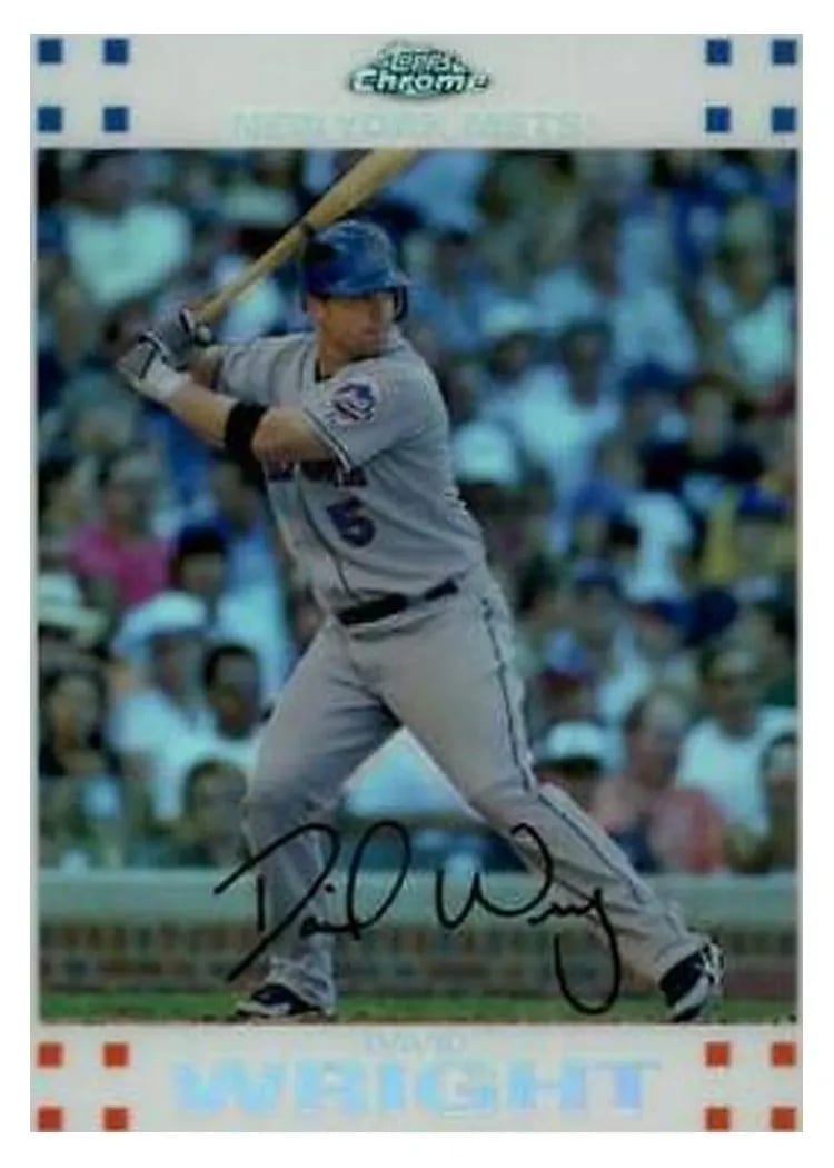 2007 Topps Chrome David Wright #107 card