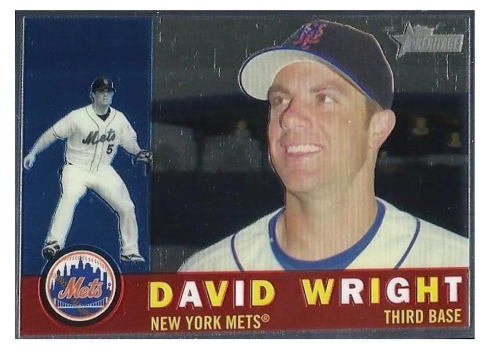 2009 Topps Heritage Chrome David Wright #C20 card