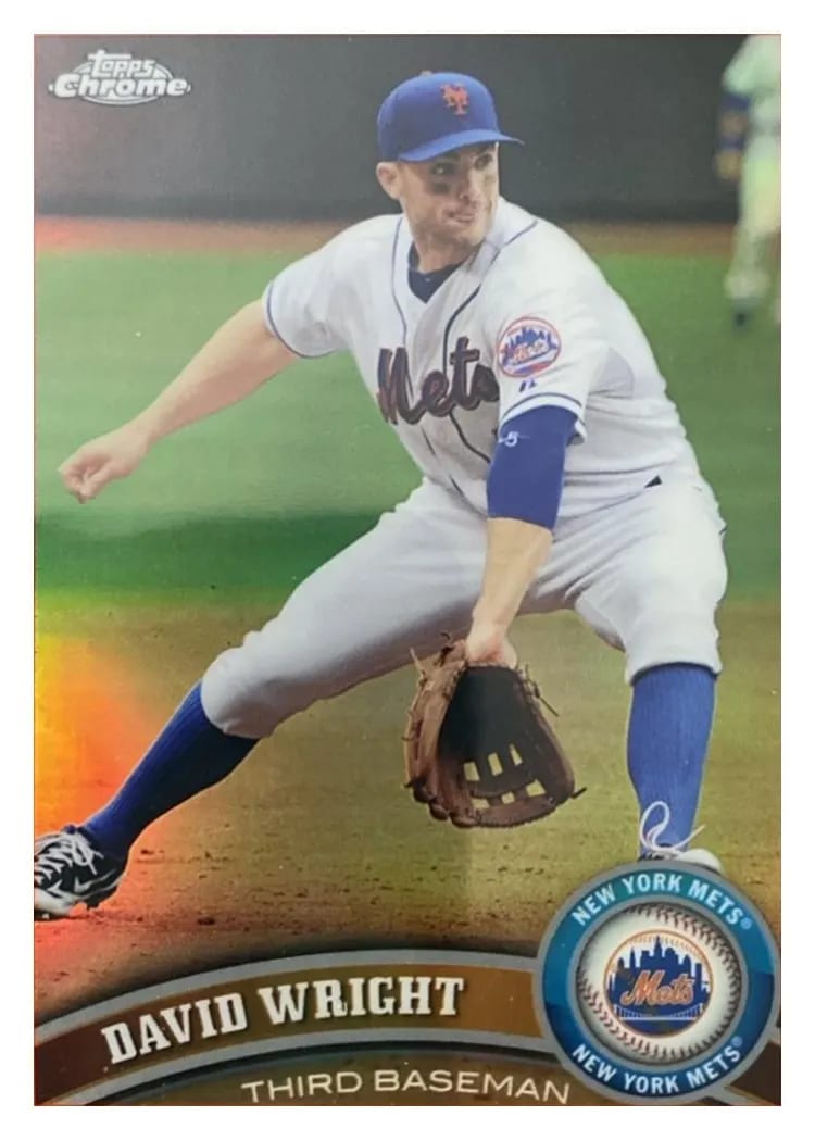 2011 Topps Chrome David Wright #5 card