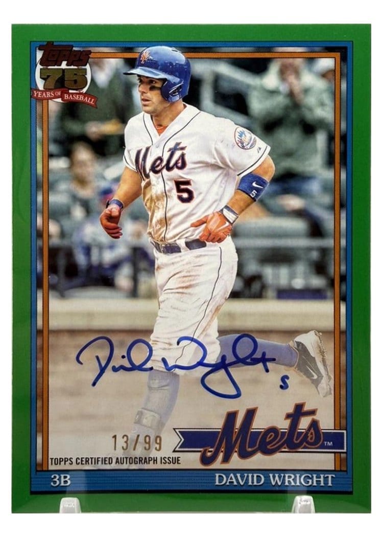 2026 Topps 1991 Topps Autographs David Wright Green #91A-DW card
