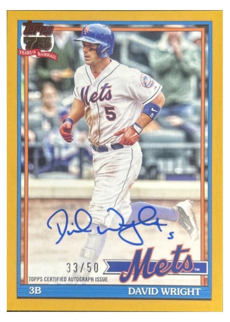 2026 Topps 1991 Topps Autographs David Wright #91A-DW card