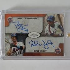 2025 Topps Chrome Dual Autographs David Wright / Darryl Strawberry #CDA-STW card