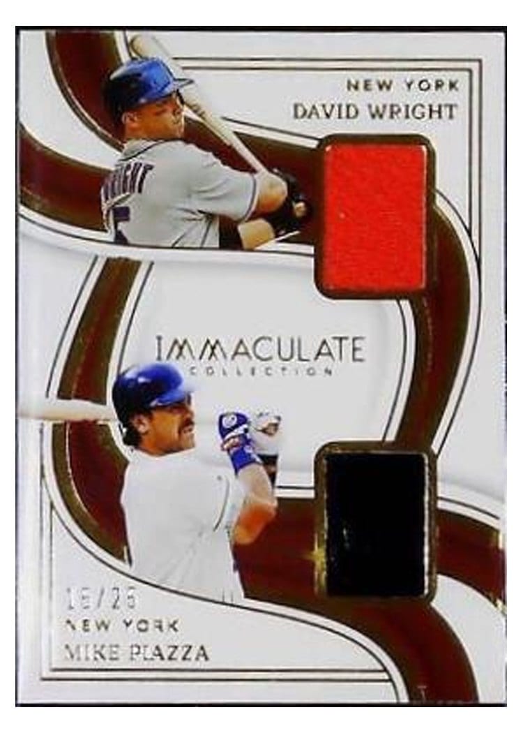 2023 Panini Immaculate Collection Legends Dual Materials David Wright / Mike Piazza #DLM-WP card