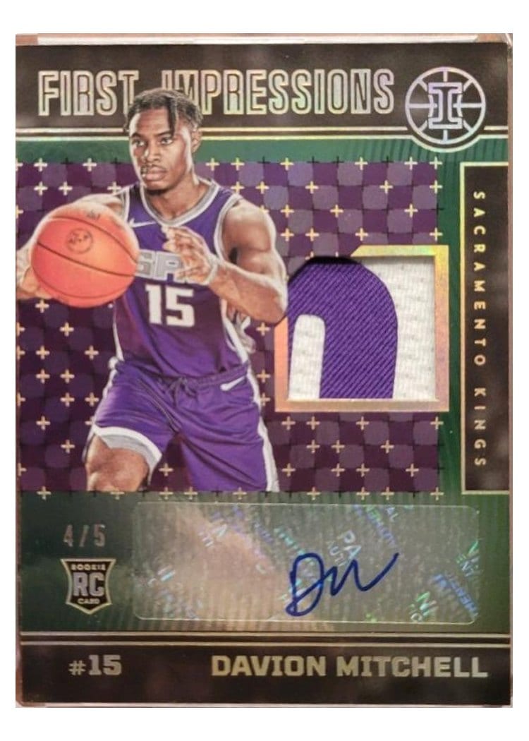 2021-22 Panini Illusions First Impressions Jersey Autographs Davion Mitchell #FIJ-DVM card