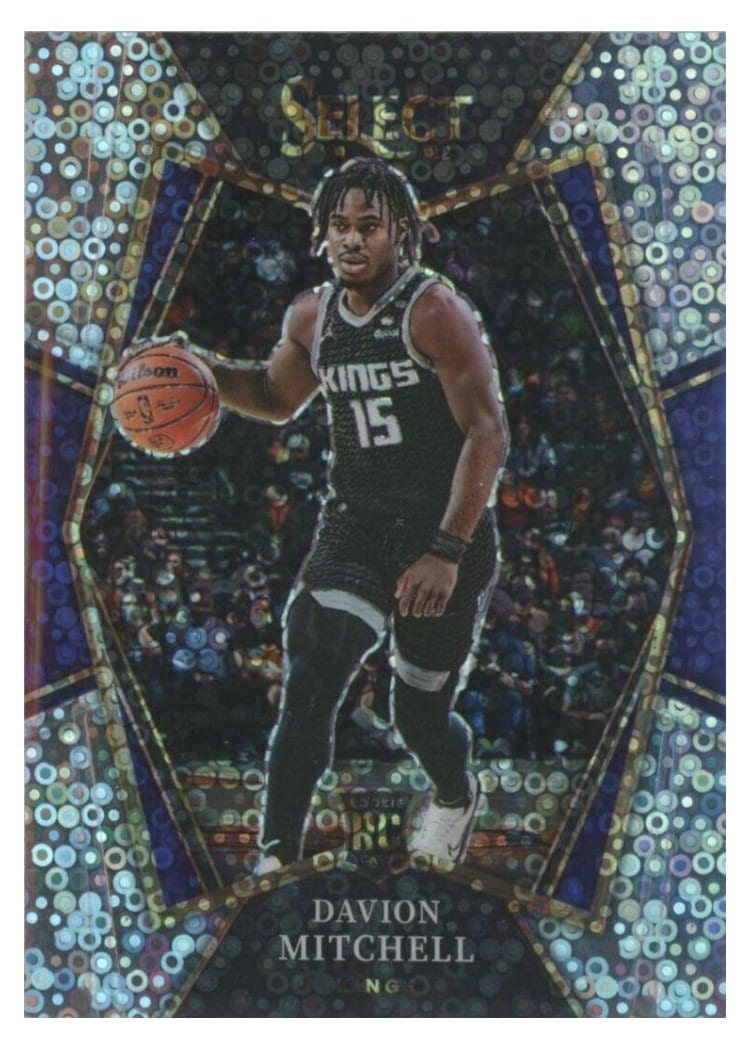 2021-22 Panini Select Base Set Davion Mitchell Disco Prizm #118 card