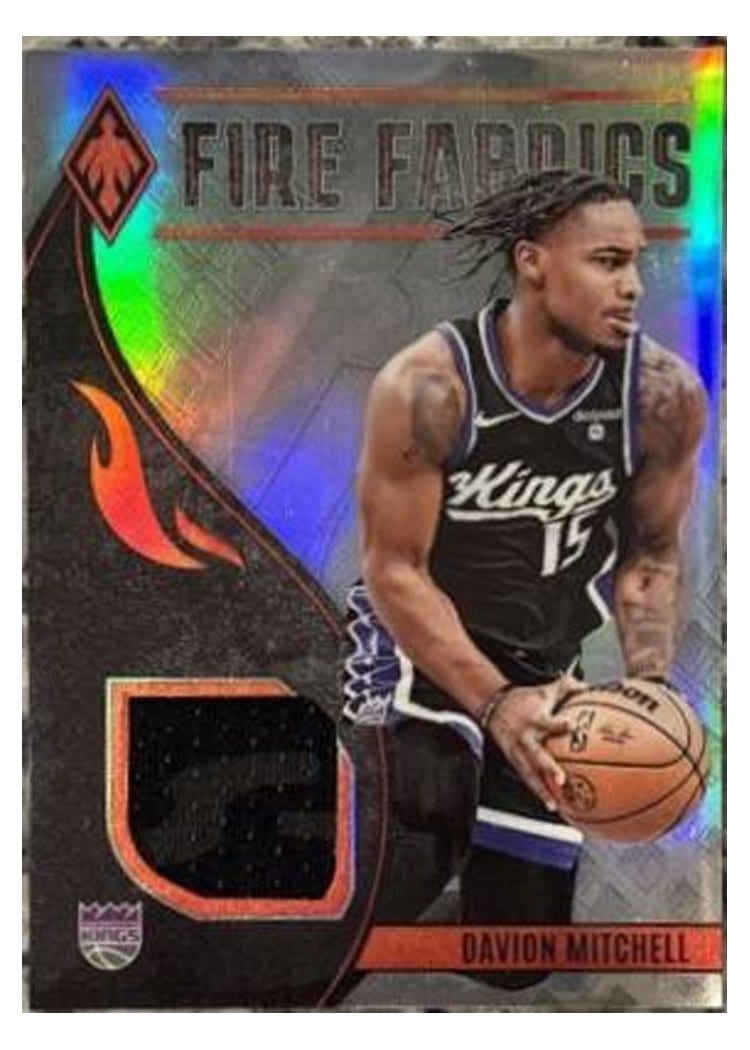 2023-24 Panini Phoenix Fire Fabrics Davion Mitchell #FF-DAV card