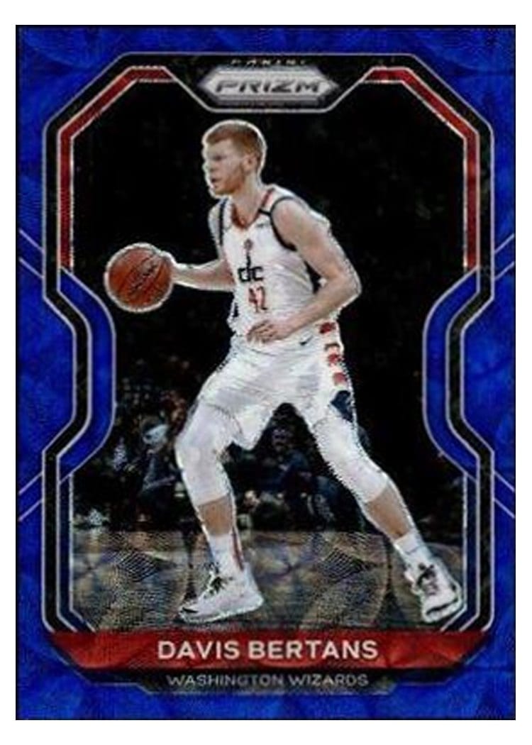 2020-21 Panini Prizm Base Set Davis Bertans Choice Blue Prizm #98 card