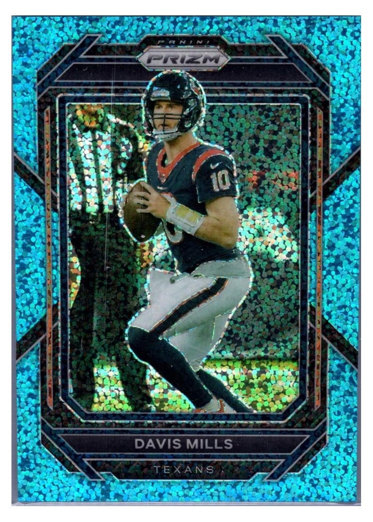 2022 Panini Prizm Base Set Davis Mills Blue Sparkle #113 card