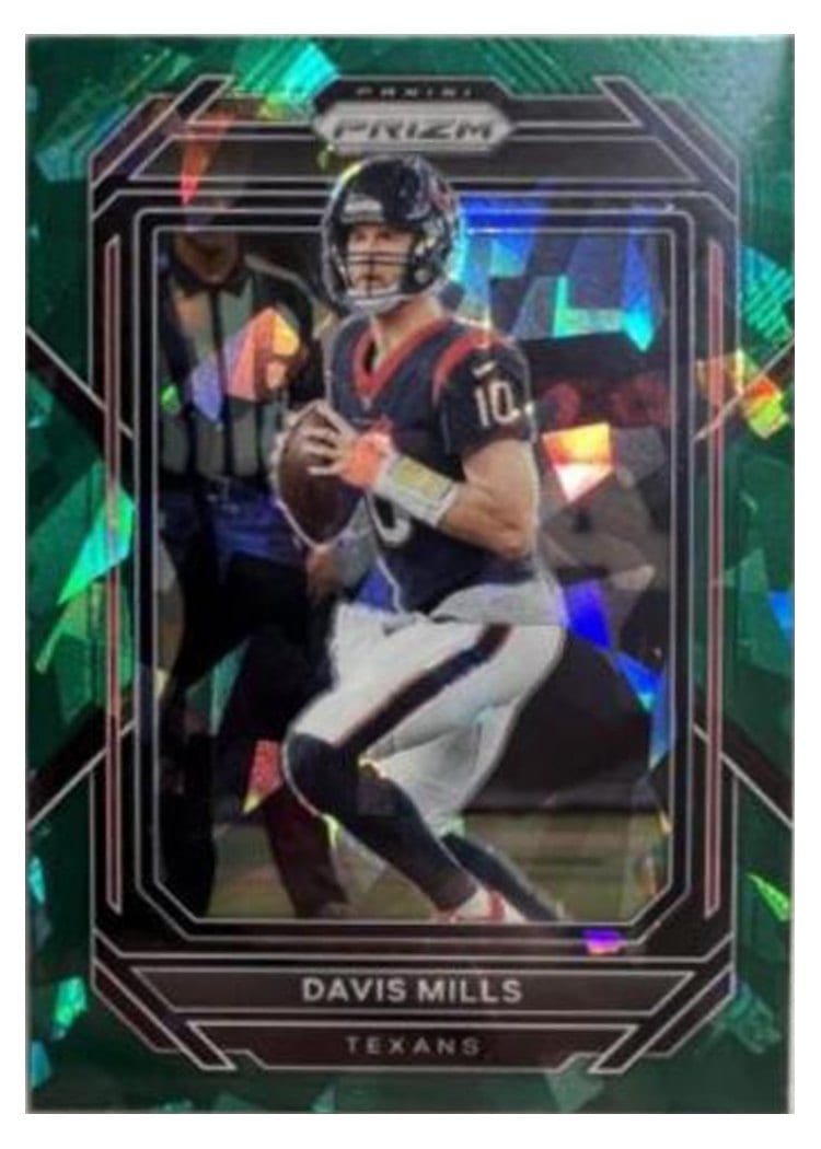 2022 Panini Prizm Base Set Davis Mills Green Ice #113 card