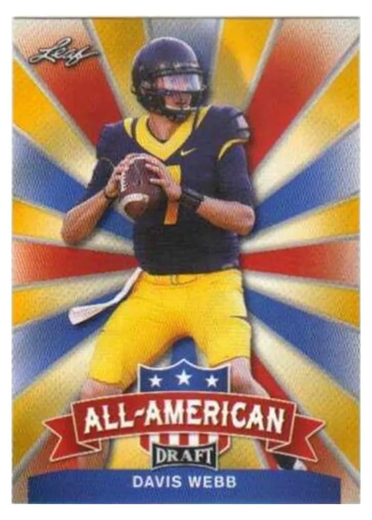 2017 Leaf Draft All American Davis Webb #AA-08 card