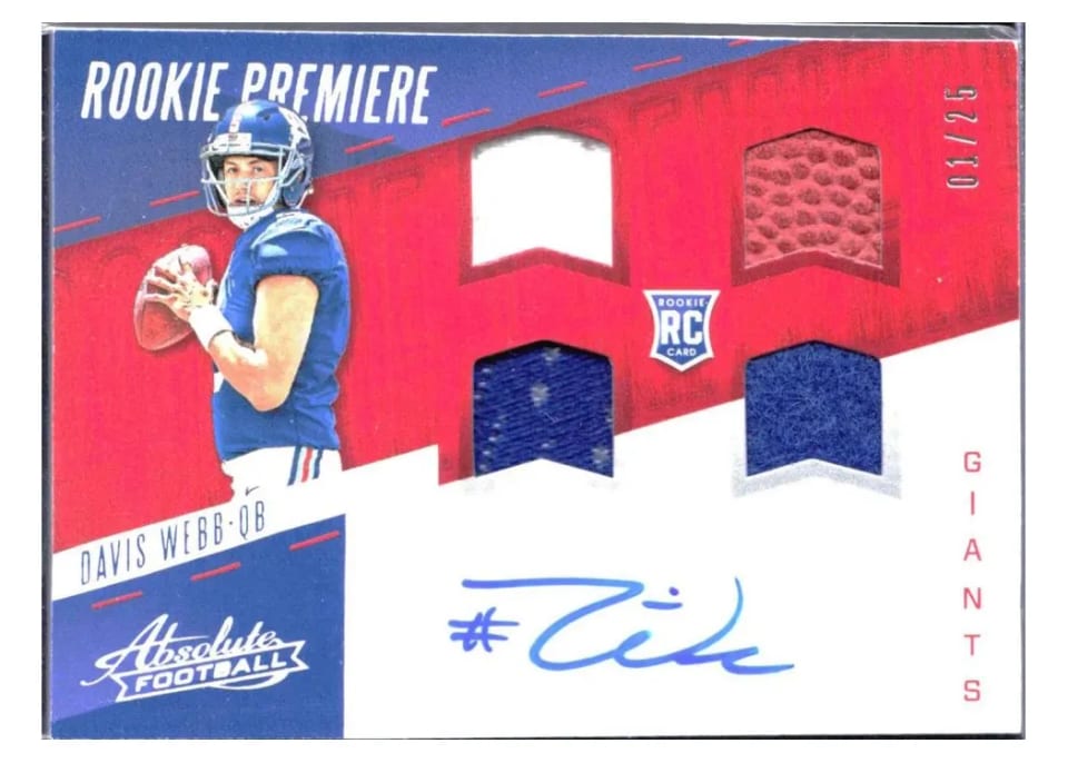 2017 Panini Absolute Davis Webb #248 card