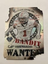 2024 Bowman University Best Gunslingers & Bandits Die-Cuts Set Davison Igbinosun #GB-3 card