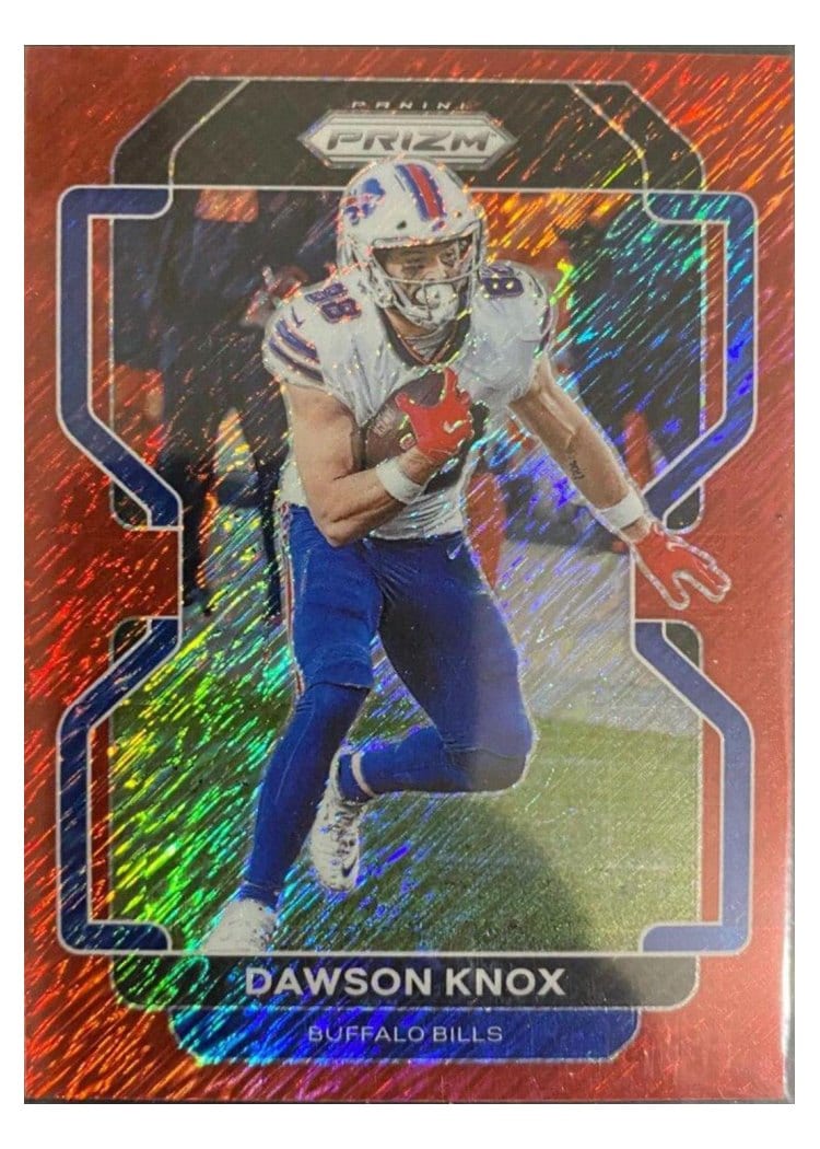 2021 Panini Prizm Base Set Dawson Knox Red Shimmer #116 card