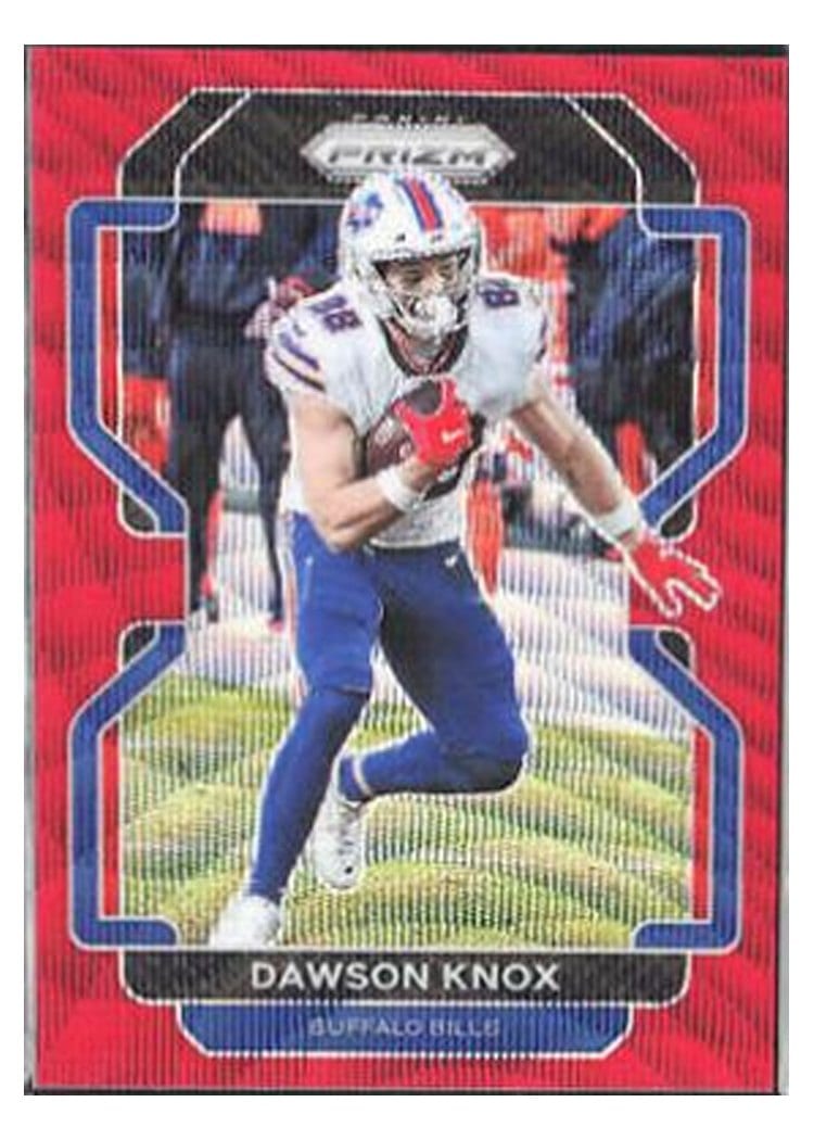 2021 Panini Prizm Base Set Dawson Knox Red Wave Prizm #116 card