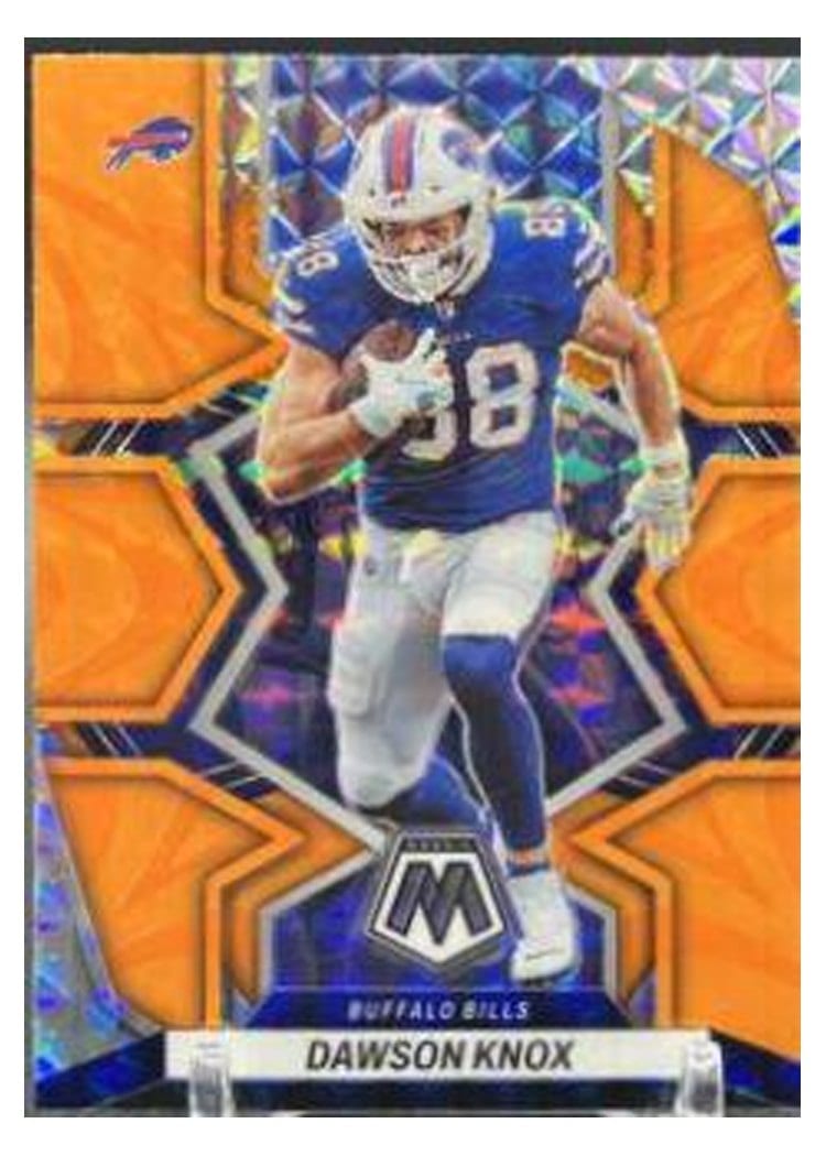 2022 Panini Mosaic Base Set Dawson Knox Reactive Orange #23 card