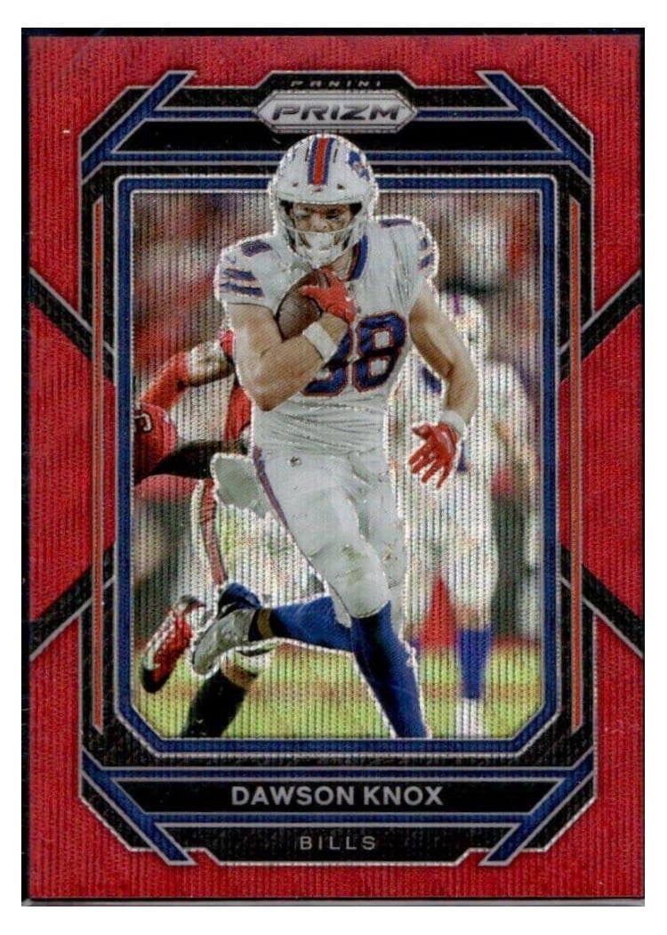 2022 Panini Prizm Base Set Dawson Knox Red Wave #33 card