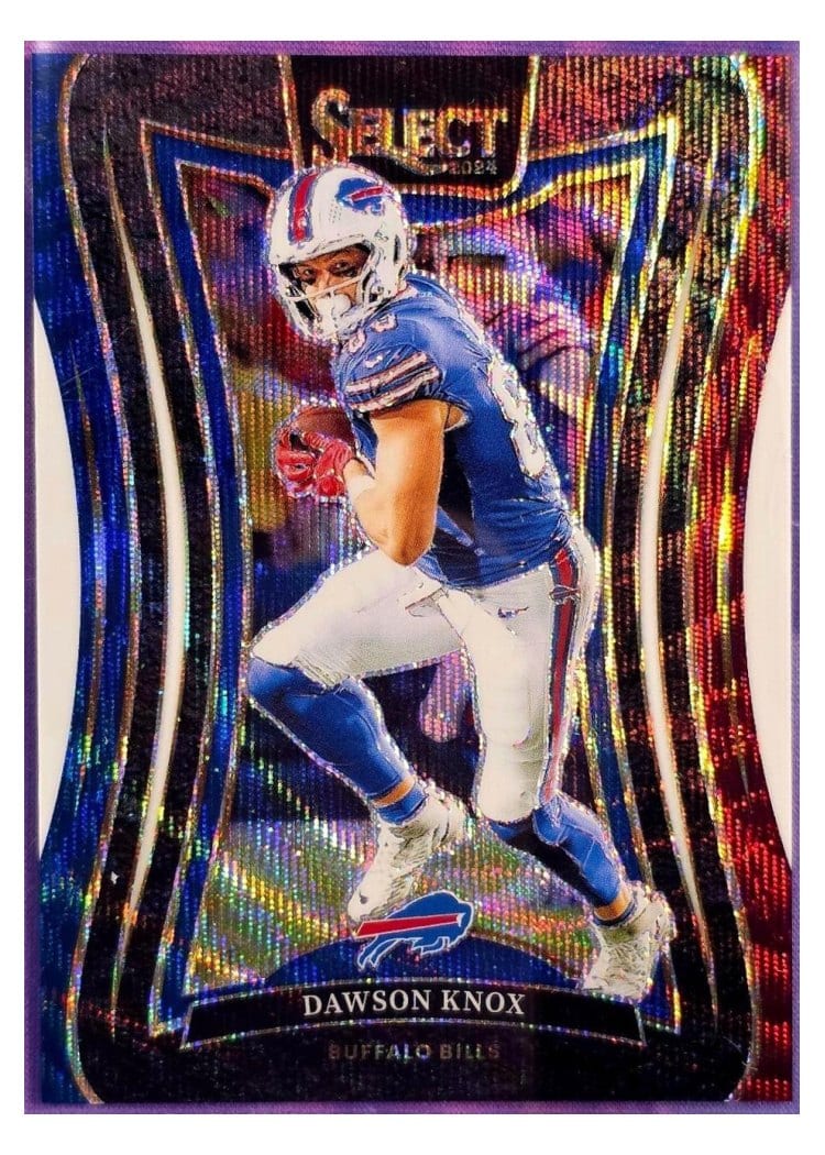 2024 Panini Select Base Set Dawson Knox Tri-Color Prizm #327 card