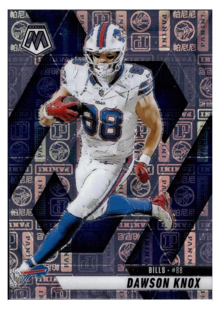 2025 Panini Mosaic Base Set Dawson Knox #70 card