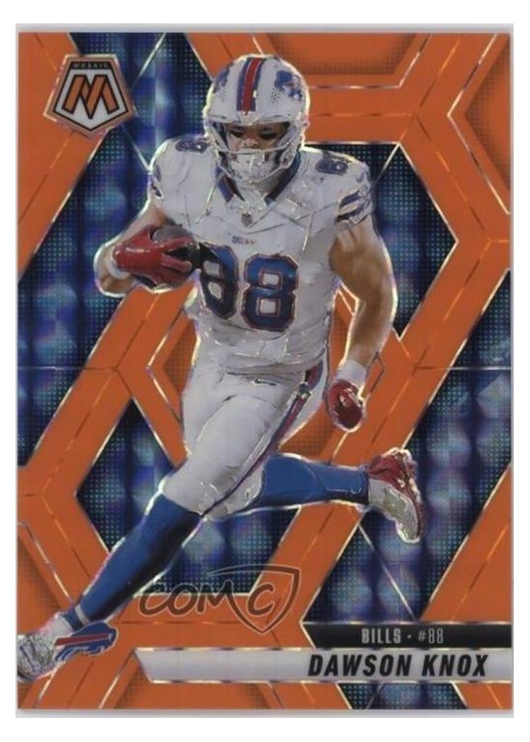 2025 Panini Mosaic Base Set Dawson Knox #70 card