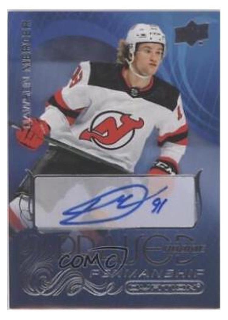 2021-22 Upper Deck Ovation Praised Rookie Penmanship Dawson Mercer #PRP-DM card