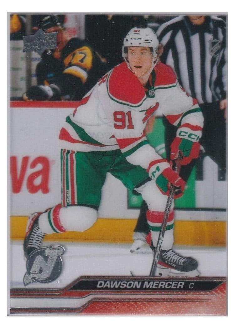 2023-24 Upper Deck Base Set Dawson Mercer #108 card