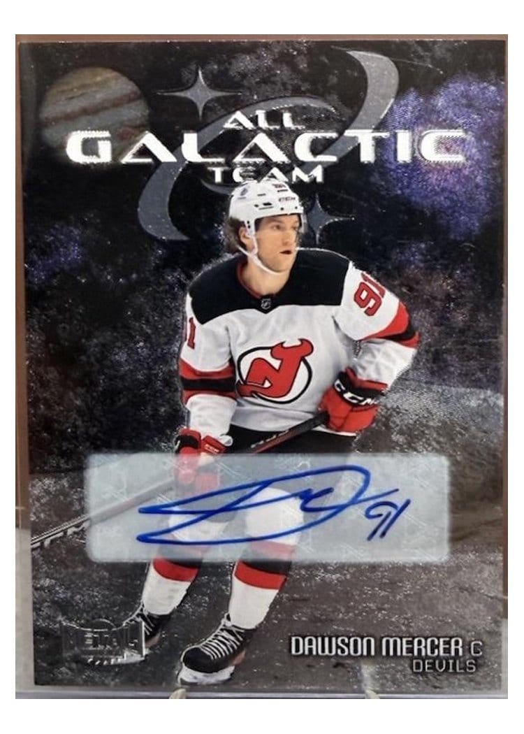 2025-26 SkyBox Metal Universe All-Galactic Team Auto Dawson Mercer #GT-10 card