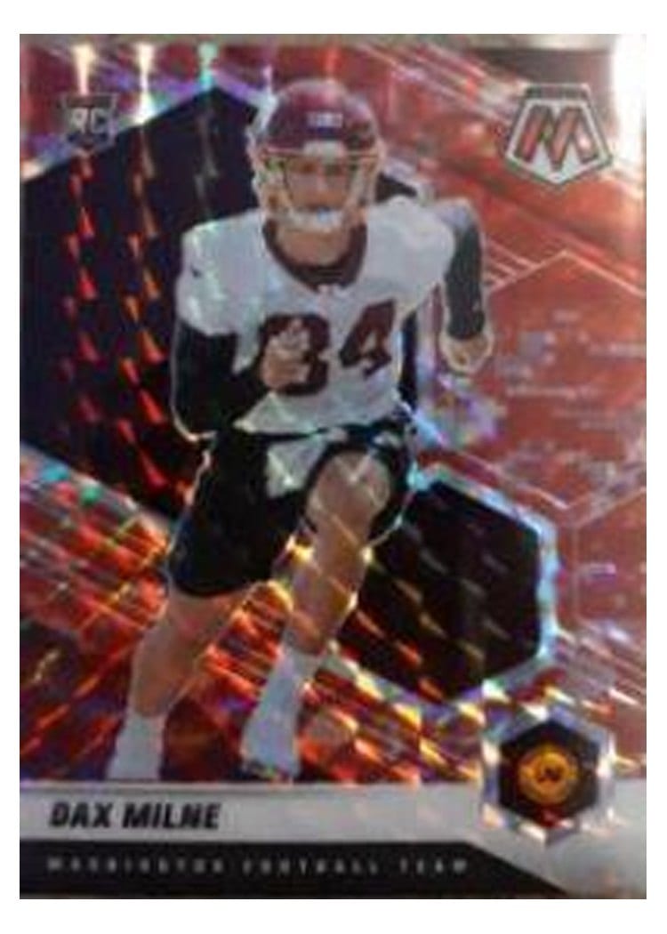 2021 Panini Mosaic Base Set Dax Milne Camo Red Mosaic #400 card