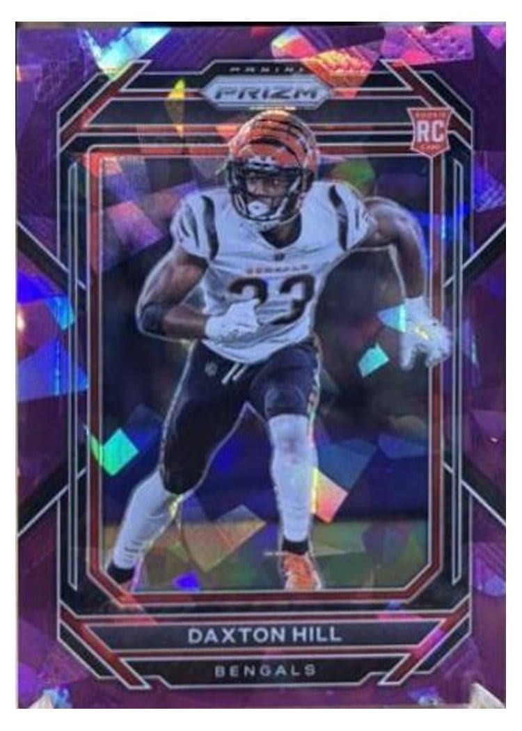 2022 Panini Prizm Base Set Daxton Hill Purple Ice #379 card