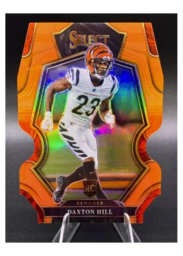 2022 Panini Select Base Set Daxton Hill Orange Die Cut #121 card