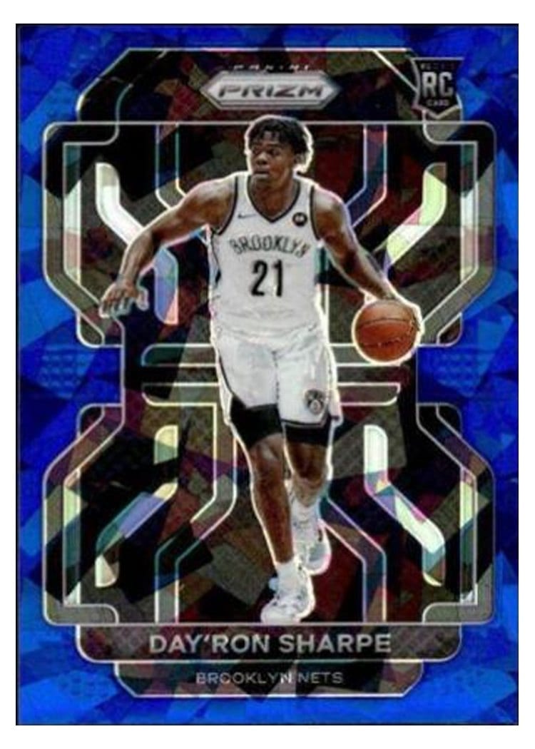 2021-22 Panini Prizm Base Set Day'Ron Sharpe Blue Ice Prizm #281 card