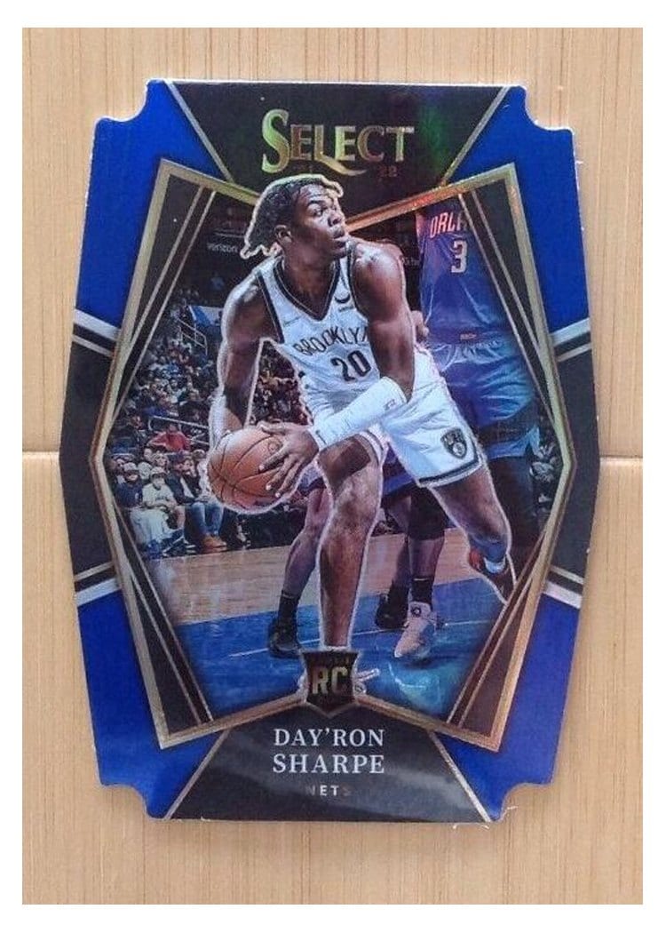 2021-22 Panini Select Base Set Day'Ron Sharpe Blue Prizm Die Cut #128 card