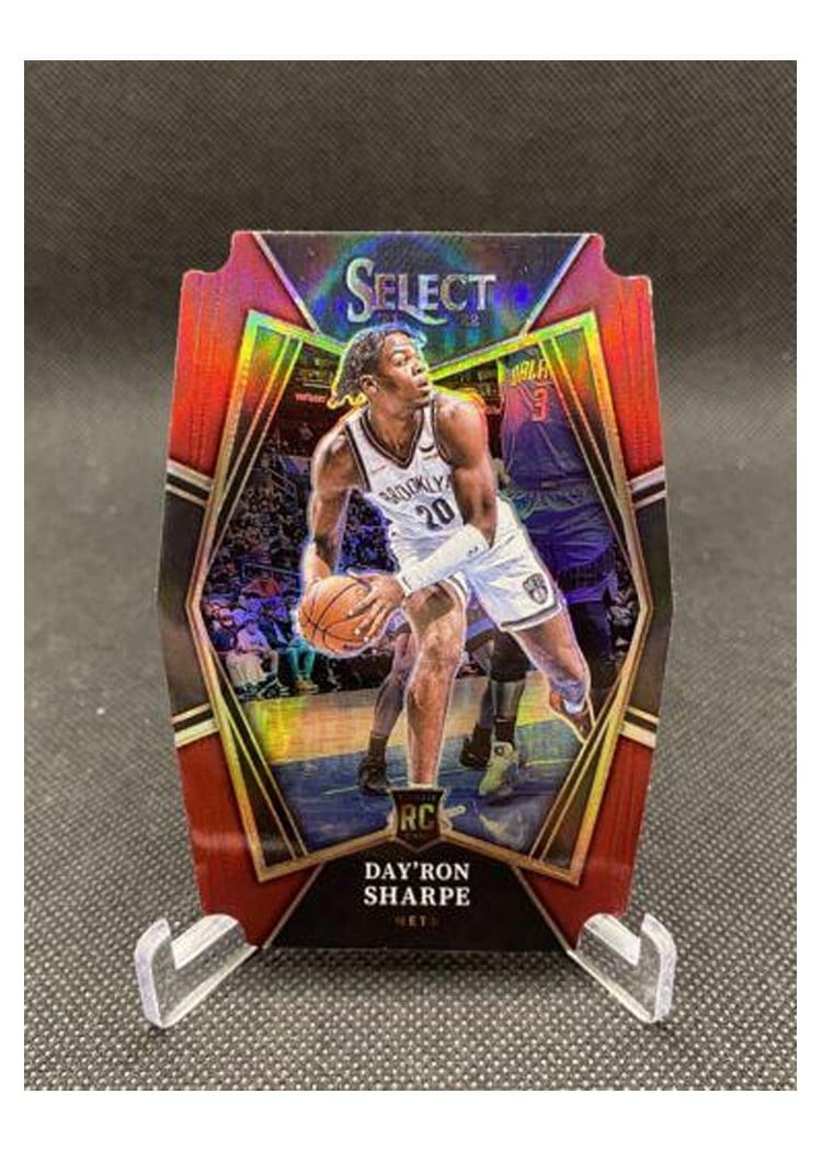 2021-22 Panini Select Base Set Day'Ron Sharpe Maroon Prizm Die Cut #128 card