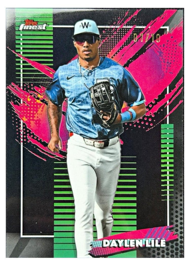 2026 Topps Finest Daylen Lile Black X-Fractor #257 card
