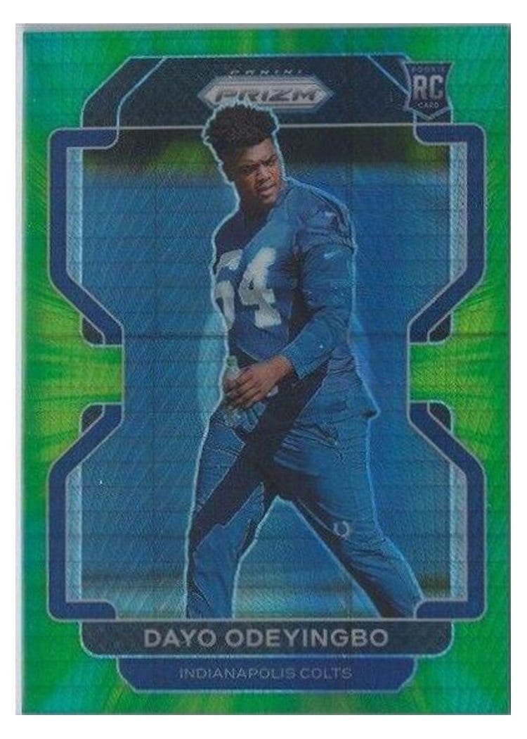 2021 Panini Prizm Base Set Dayo Odeyingbo Hyper Prizm #387 card