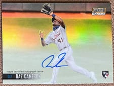 2021 Stadium Club Chrome Autographs Daz Cameron #SCCAV-DC card