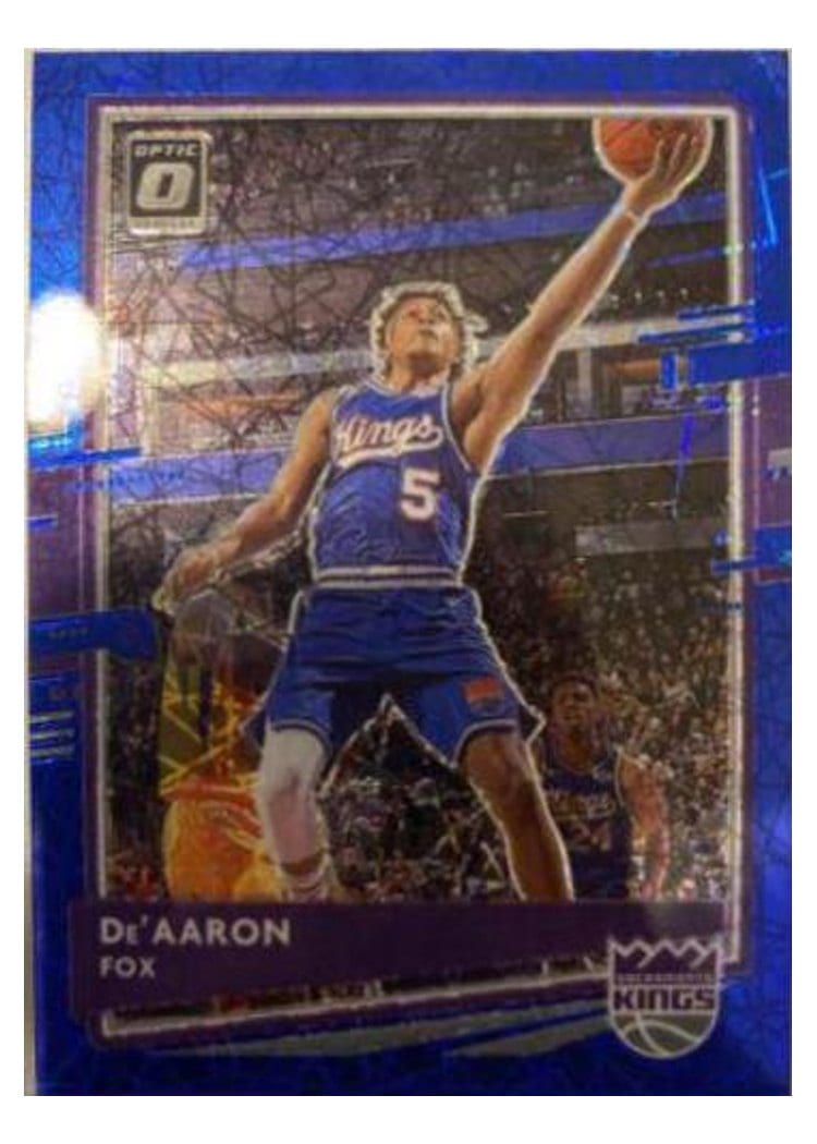 2020-21 Donruss Optic Base Set De'Aaron Fox Blue Velocity #23 card