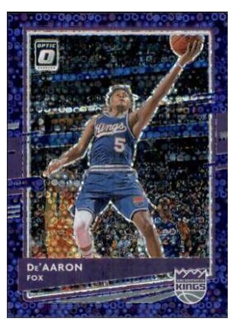 2020-21 Donruss Optic Base Set De'Aaron Fox Fast Break Purple #23 card