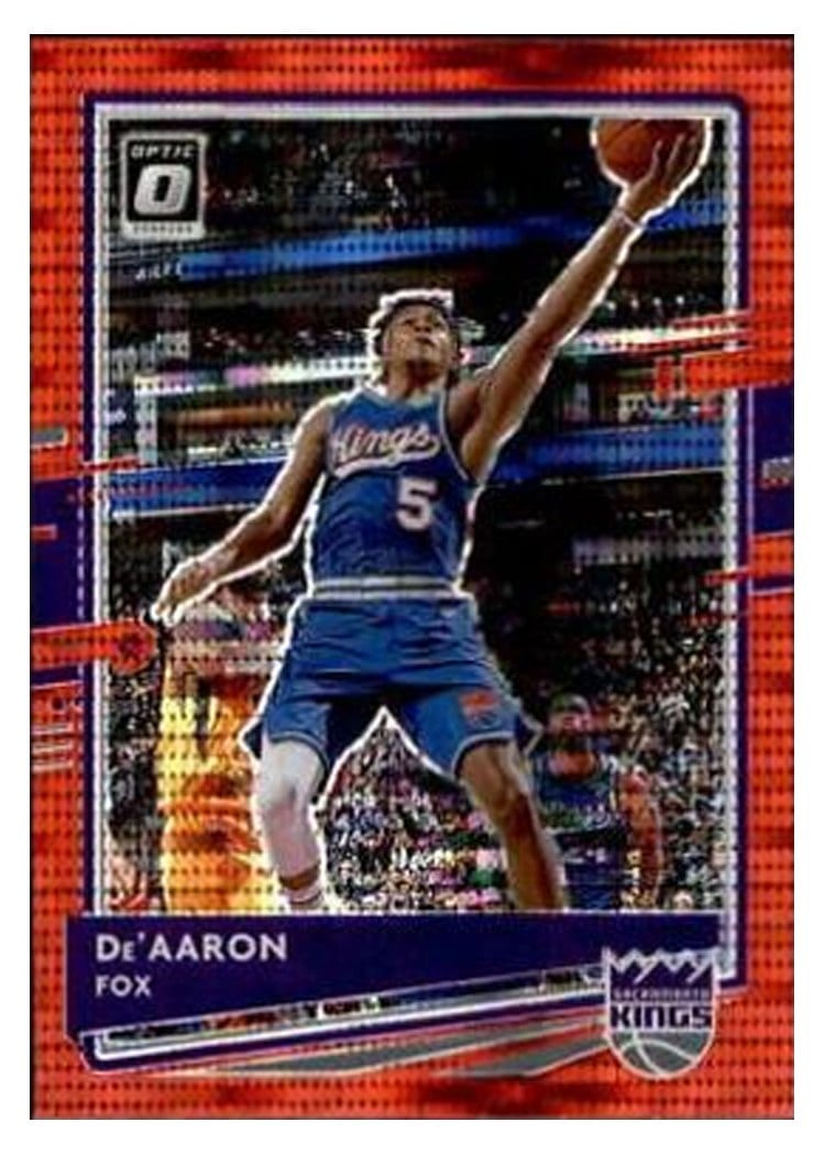 2020-21 Donruss Optic Base Set De'Aaron Fox Red Pulsar #23 card