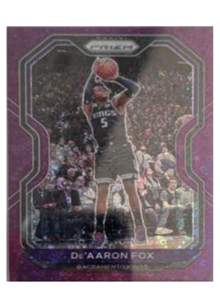 2020-21 Panini Prizm Base Set De'Aaron Fox Fast Break Purple Prizm #13 card