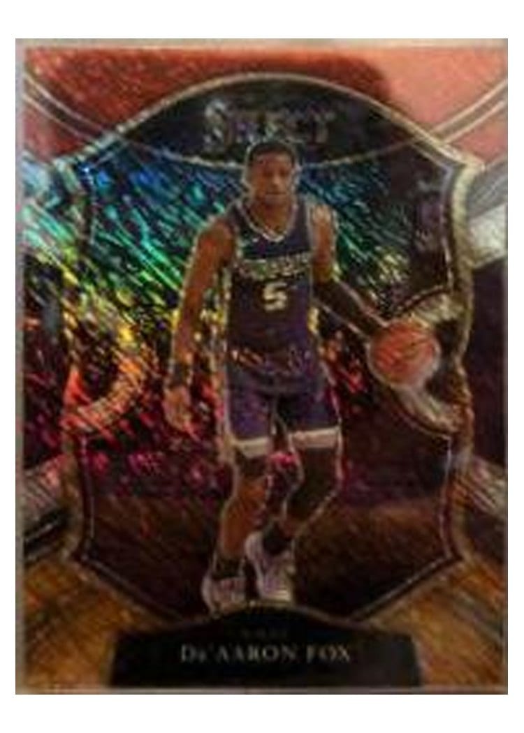 2020-21 Panini Select Base Set De'Aaron Fox Red White Orange Flash #210 card