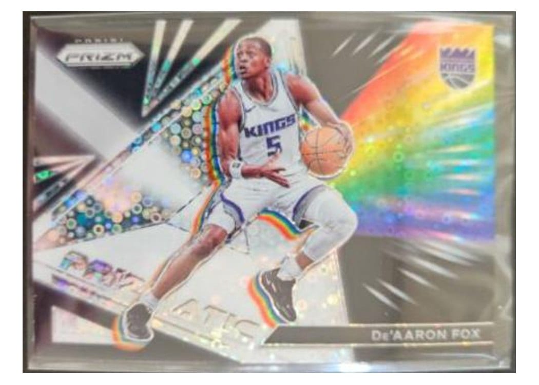 2021-22 Panini Prizm Base Set De'Aaron Fox Fast Break Prizm #148 card