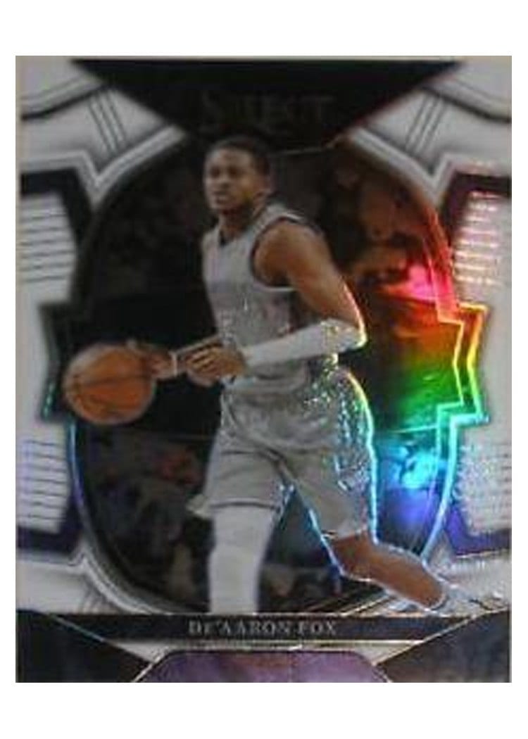 2022-23 Panini Select Base Set De'Aaron Fox White Prizm #13 card
