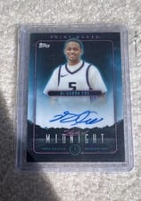 2023-24 Topps Midnight Stroke of Midnight Autographs De'Aaron Fox #SMA-DF card