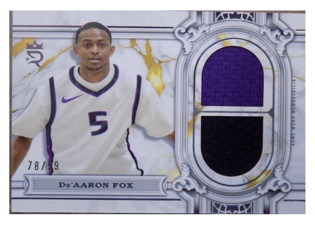 2023-24 Topps Royalty Regalia Relics De'Aaron Fox #RR-DF card