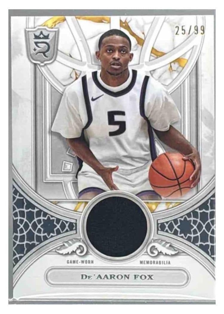 2023-24 Topps Royalty Round Ball Relics De'Aaron Fox #RBR-DF card
