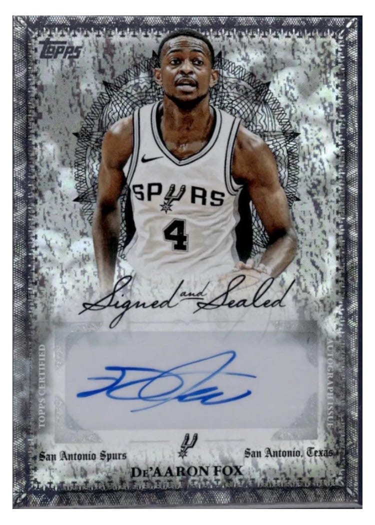 2025-26 Topps Signed and Sealed De’Aaron Fox #BSI-DF card