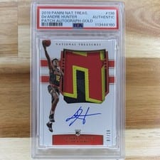 2019 Panini National Treasures DE'Andre Hunter #138 card