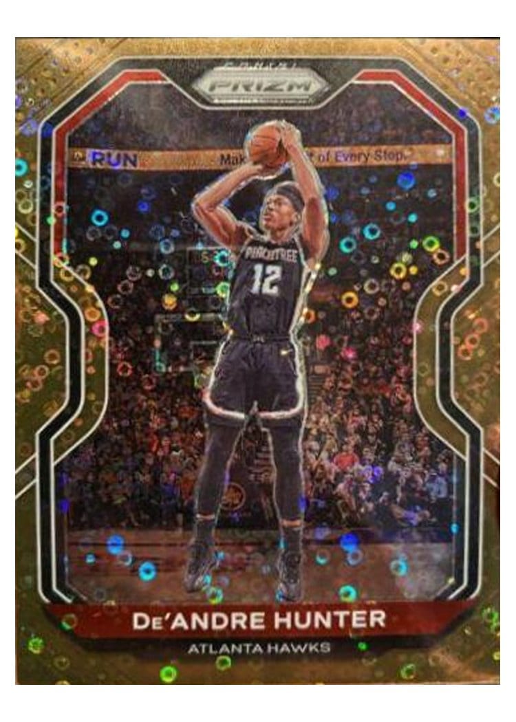 2020-21 Panini Prizm Base Set De'Andre Hunter Fast Break Bronze Prizm #38 card