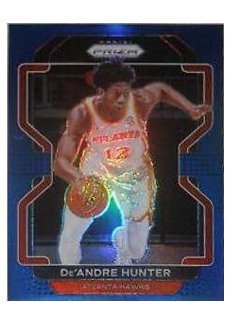 2021-22 Panini Prizm Base Set De'Andre Hunter Blue Prizm #73 card