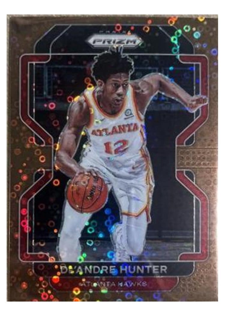 2021-22 Panini Prizm Base Set De'Andre Hunter Fast Break Bronze Prizm #73 card